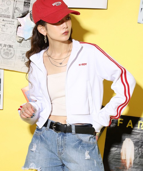 【 新品未使用 】NERDY クラシックNY トラックトップス ノルディ NERDY レーシングトラックトップス -ファッション通販