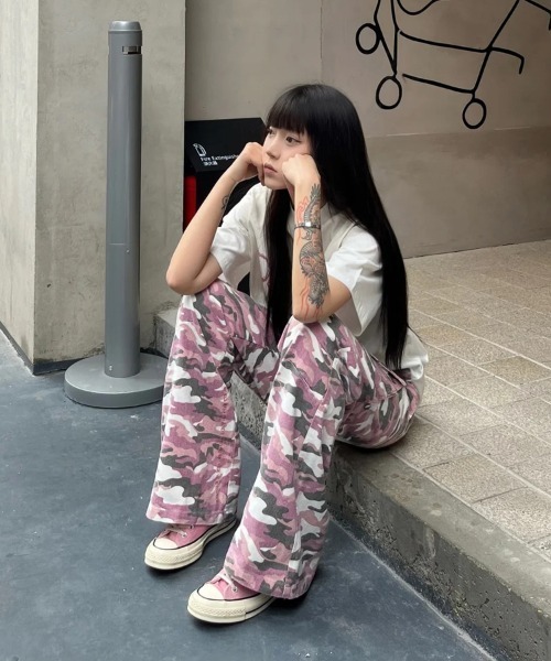 Ressaca（レサーカ） カーゴパンツ ワイドシルエットピンク