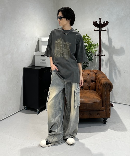 「sedacle」 加工デニムパンツ MEDIUM ライトブルー メンズ