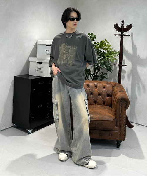 「sedacle」 加工デニムパンツ MEDIUM ライトブルー メンズ