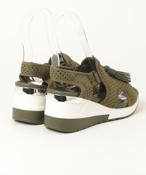 「Minnetonka」 フラットサンダル 35 グリーン レディース_画像2