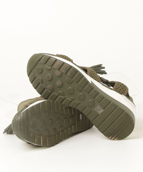 「Minnetonka」 フラットサンダル 35 グリーン レディース_画像3