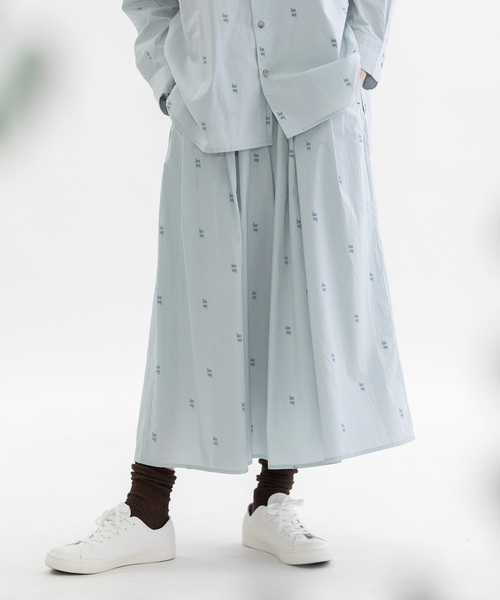 ノップドゥノッド（nop de nod）/フロッキースワンブロードタックキュロット nop de nod（ノップドゥノッド） スカート フロッキースワンブロード