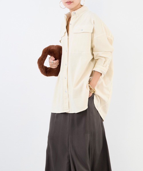 新品　Healthy Denim コーデュロイビッグシャツ　今期　20900円 Healthy denim（ヘルシーデニム） ブラウス シャツ 「Healthy DENIM