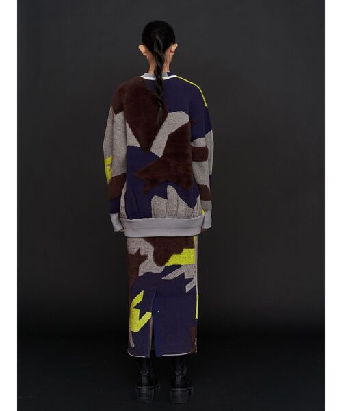UN3D.（アンスリード） ロング スカート MIX CAMOUFLA JACQUARD KTSK