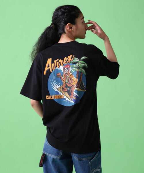 「AVIREX」 半袖Tシャツ M ブラック メンズ_画像6