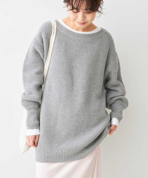 Spick and Span グレー ニットプルオーバー フリーサイズ Spick＆Span（スピック アンド スパン） 「Spick & Span」 長袖ニット