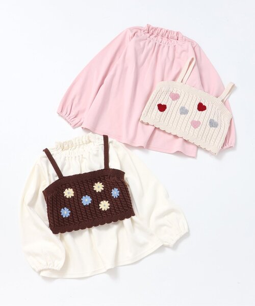 apres les cours（アプレレクール） tシャツ 「洗える」ニットビスチェ