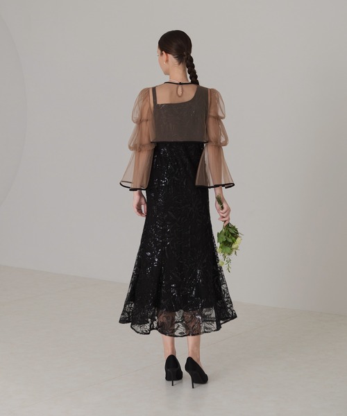 「Leja」 ノースリーブワンピース SMALL ブラック レディースの画像