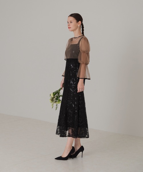 「Leja」 ノースリーブワンピース SMALL ブラック レディースの画像