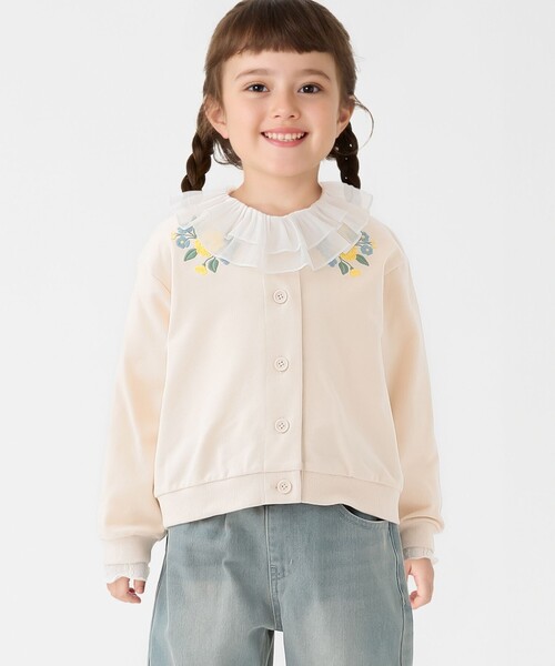 るー…刺繍カーディガンがおしゃれな女の子 SHIPS Colors（シップスカラーズ） カーディガン SHIPS Colors:80