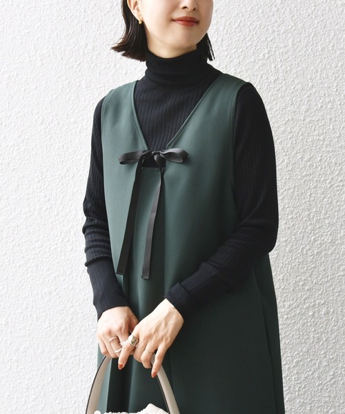 「SHIPS.me」 サロペットスカート - ブラック レディース_画像2