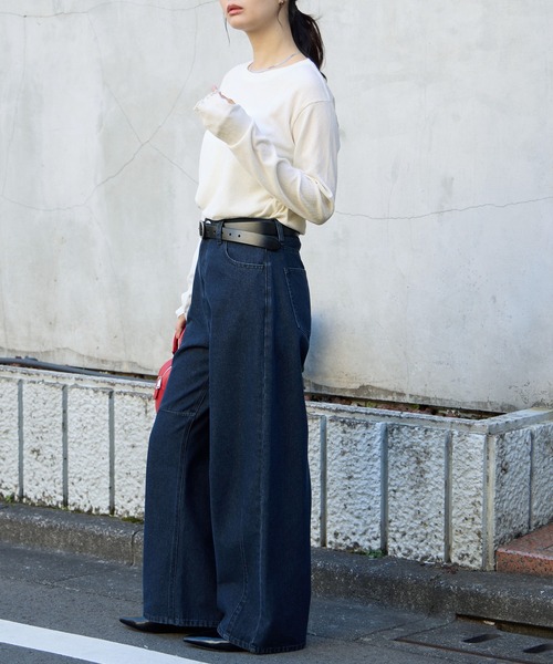 tシャツ 「AIRY DAYシリーズ」サムホール付き クルーネック メローロンT「マシンウォッシャブル/UVカット」 レディース | MONO-MART | 20