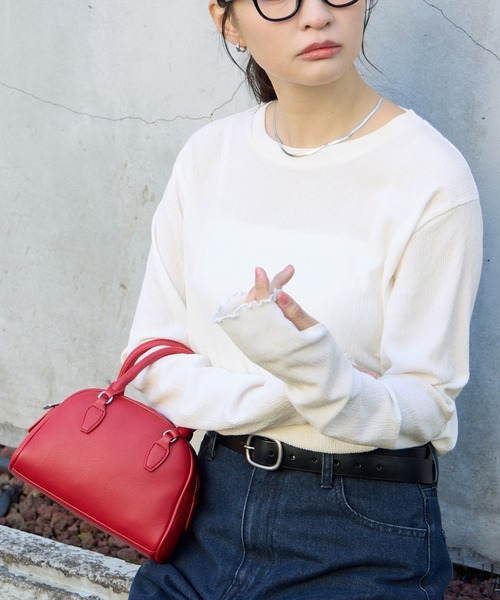 tシャツ 「AIRY DAYシリーズ」サムホール付き クルーネック メローロンT「マシンウォッシャブル/UVカット」 レディース | MONO-MART | 23