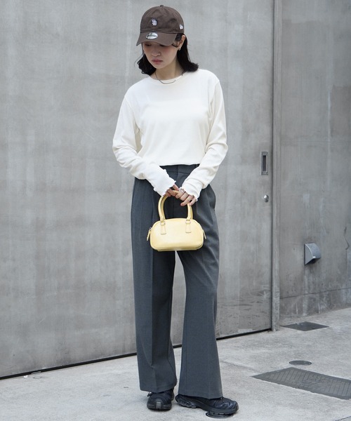 tシャツ 「AIRY DAYシリーズ」サムホール付き クルーネック メローロンT「マシンウォッシャブル/UVカット」 レディース | MONO-MART | 25