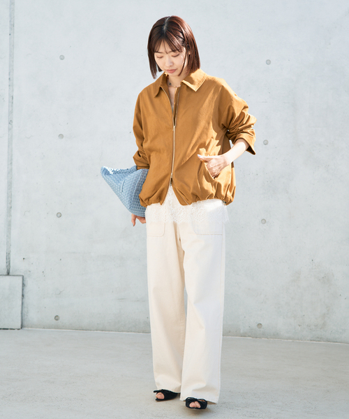 IENA イエナ ウェザーフードブルゾン ナチュラル ジャケット 38 IENA（イエナ） レザージャケット ライダース フェイクスエード