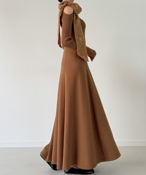 「Meiru」 長袖ワンピース MEDIUM ブラック×ホワイト レディース_画像7