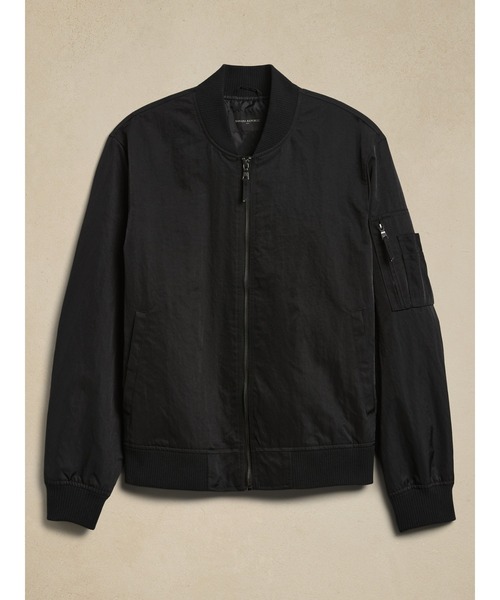 BANANA REPUBLIC ブルゾン ジップアップジャンパー メンズM 黒 BANANA REPUBLIC（バナナリパブリック） 「BANANA REPUBLIC FACTORY