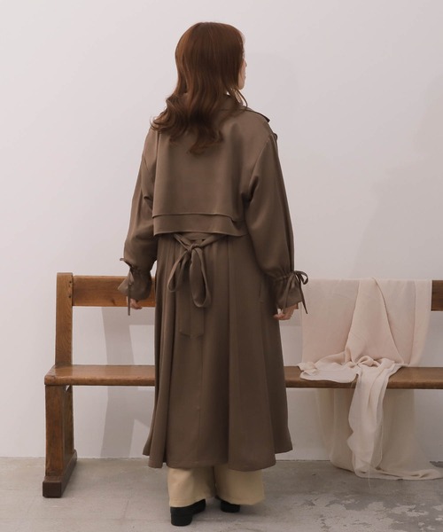 「mil」 トレンチコート X-SMALL ベージュ レディース_画像7