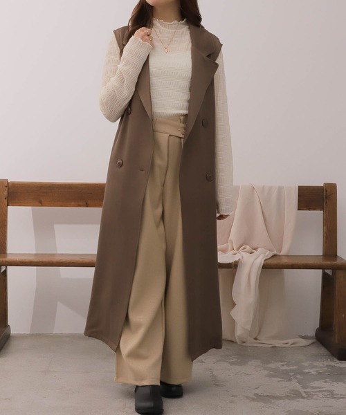 「mil」 トレンチコート X-SMALL ベージュ レディース_画像8