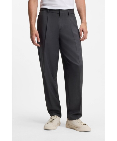 未使用　HUGO BOSS リラックスフィットパンツ ストレッチコットン BOSS（HUGO BOSS） スラックス リラックスフィットパンツ ストレッチ