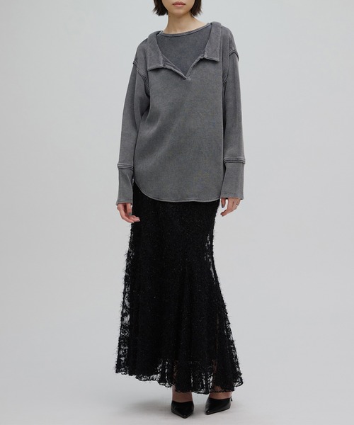 Ameri（アメリ） tシャツ WAFFLE LAYERED DESIGN CUT TOP レディース