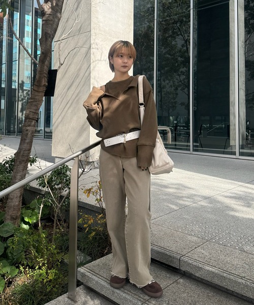 AMERI カットワーク ワッフル パフスリーブ トップス カットソー Ameri（アメリ） tシャツ WAFFLE LAYERED DESIGN CUT TOP レディース