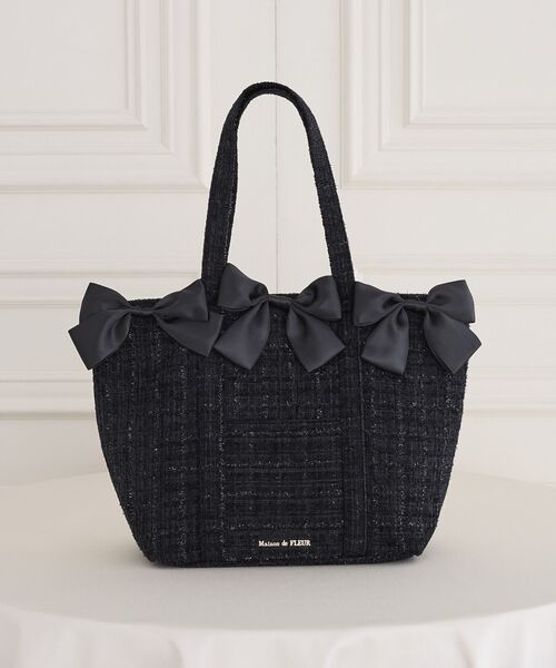 Maison de FLEUR（メゾンドフルール） トートバッグ ツイード
