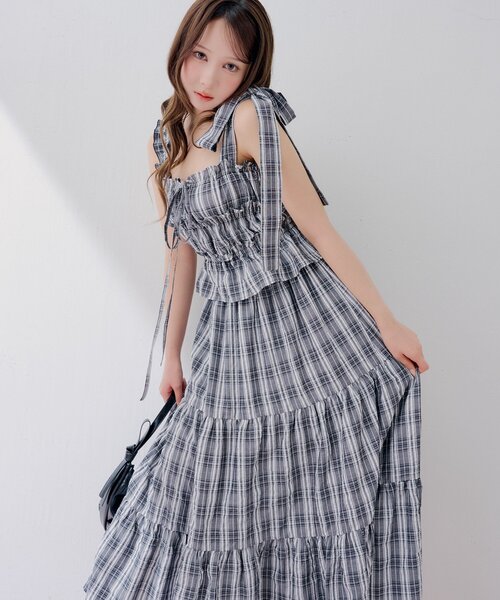 萌インターナショナル萌+ワンピース美品 Chico（チコ） ワンピース 「WEB限定/マルチウェイ」アシメ紐デザイン