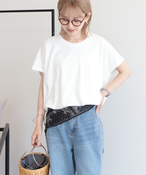 mina perhonen（ミナペルホネン） 半袖Tシャツ 36 ブルー レディース