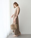 ワンピース 夏 「接触冷感」カットノースリーブ...の詳細画像2