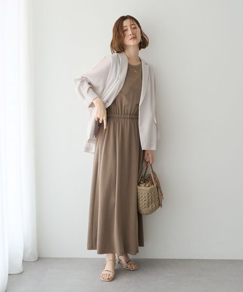 本日限り再値下げ❤️【新品未使用】BEIGEノースリーブワンピース YECCA VECCA（イェッカヴェッカ） ワンピース 夏 「接触冷感」カット
