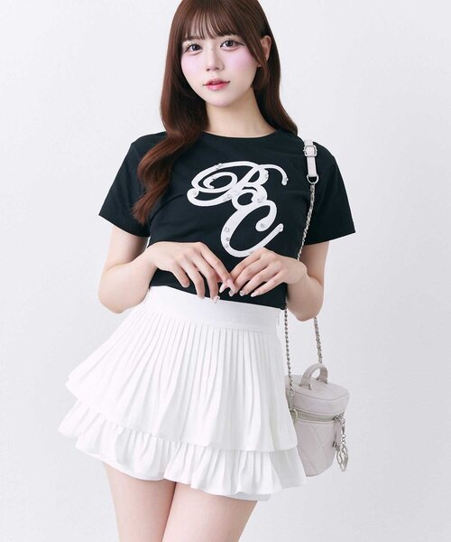 スカート Bell Charm Tweed Pleats Mini Skirt Belle Charme スカート 「Belle Charme」Tweed Pleats Mini Skirt