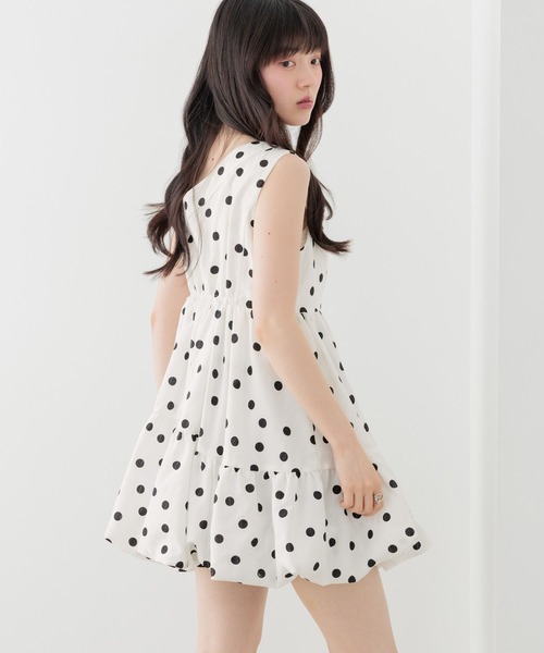 Heather（ヘザー） ワンピース アシメバルーンリボンミニワンピース