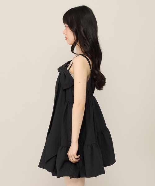 Heather（ヘザー） ワンピース アシメバルーンリボンミニワンピース