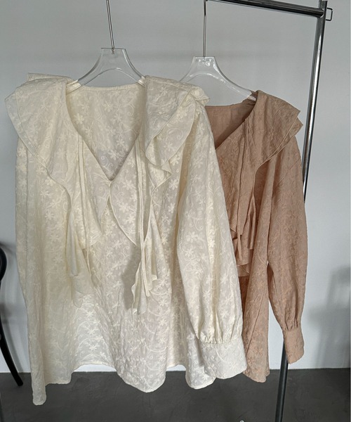「PILIT」 長袖ブラウス MEDIUM オフホワイト レディース_画像5