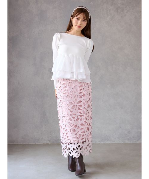 CELFORD（セルフォード） ニット セーター ラッフルペプラムニットプル
