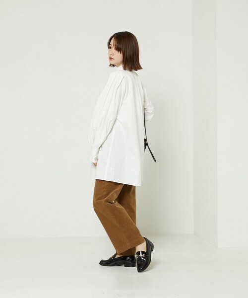 「FREAK'S STORE」 長袖ブラウス フリ- ブルー レディース_画像3