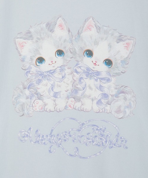 「Candy Stripper」 半袖Tシャツ FREE ライトブルー レディース_画像6