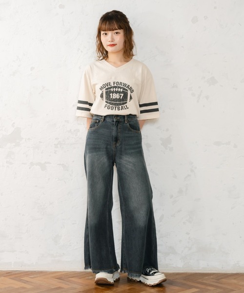 「eLur」 ブーツカットデニムパンツ MEDIUM ブラック レディース_画像7