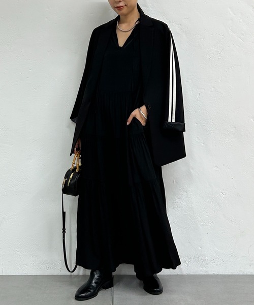 「LOUNGEDRESS」 長袖ワンピース FREE ベージュ レディース_画像2