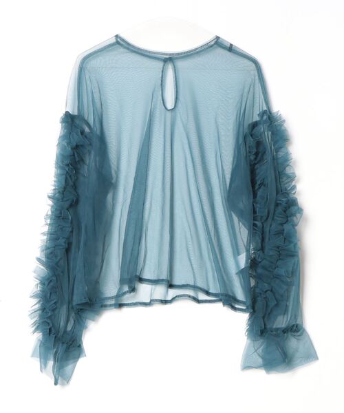 「terrace」 長袖カットソー MEDIUM ブルーグリーン レディース_画像3