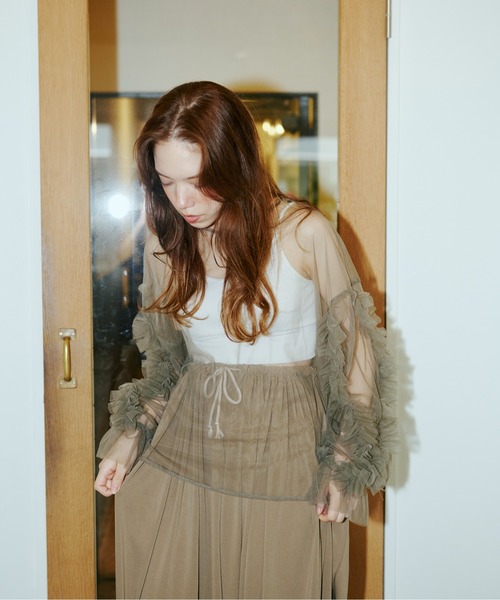 「terrace」 長袖カットソー MEDIUM ブルーグリーン レディース_画像7