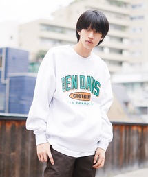 【新品未使用】完売品 BEN DAVIS 袖ワッペン裏起毛クルーネックトレーナー BEN DAVIS（ベンデイビス）の「【BEN DAVIS/ベンデイビス】 袖