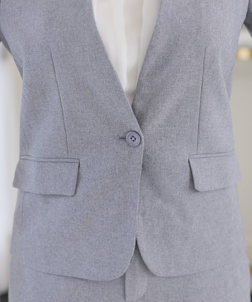 PourVous（プールヴー） スラックス パンツ オフィスノーカラー