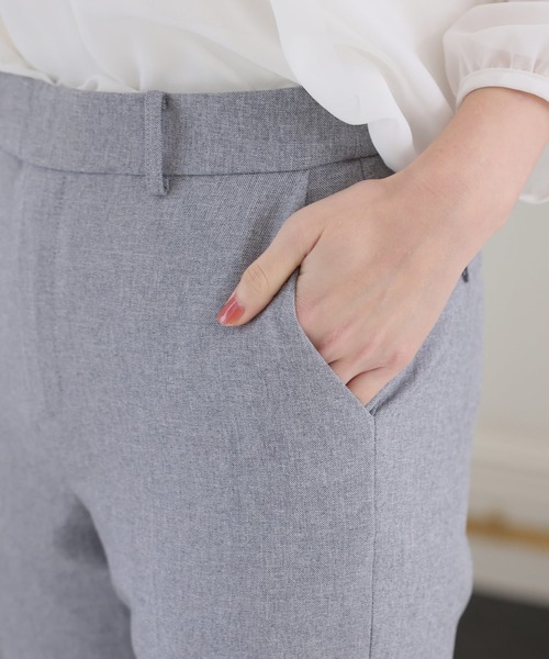 PourVous（プールヴー） スラックス パンツ オフィスノーカラー
