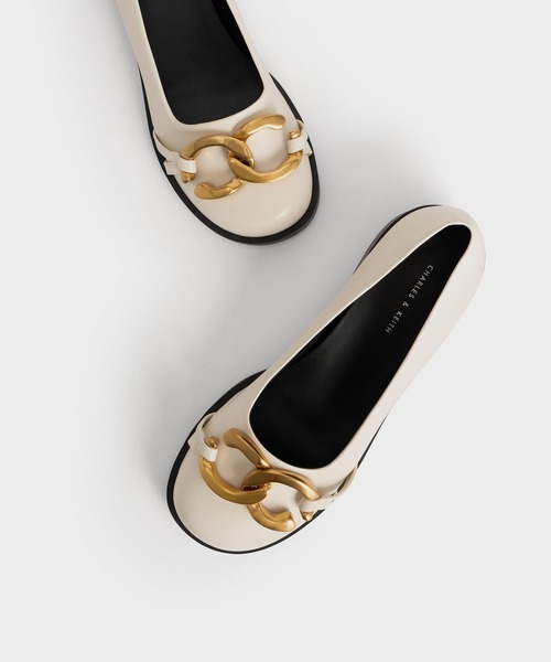 CHARLES ＆ KEITH バレエシューズ パンプス チャンキー