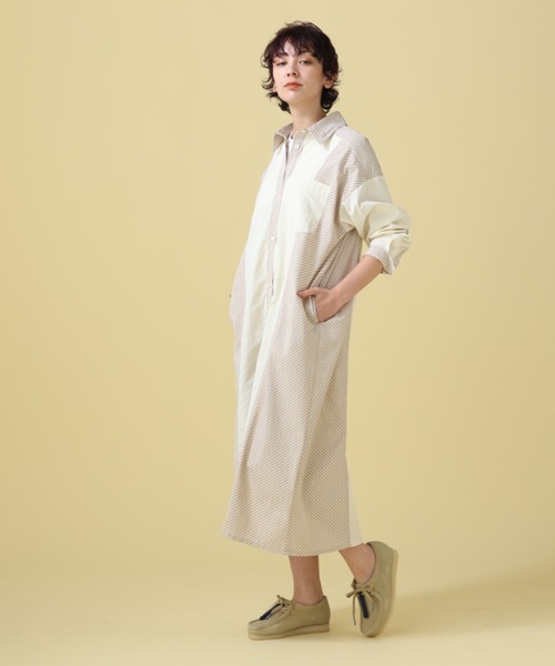 AVIREX シャツワンピース STRIPE SHIRT ONEPIECE/ ストライプ