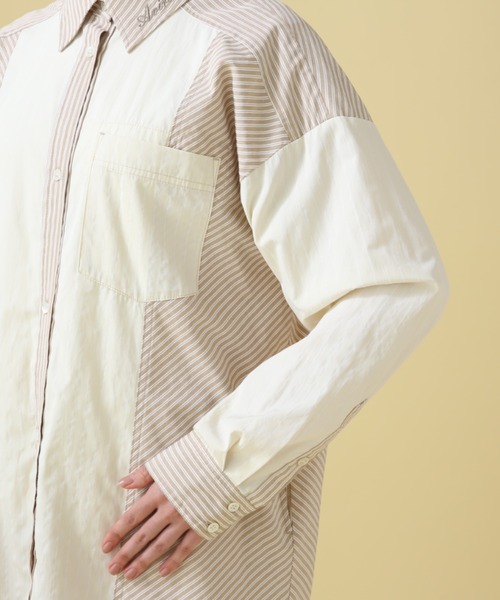 AVIREX シャツワンピース STRIPE SHIRT ONEPIECE/ ストライプ