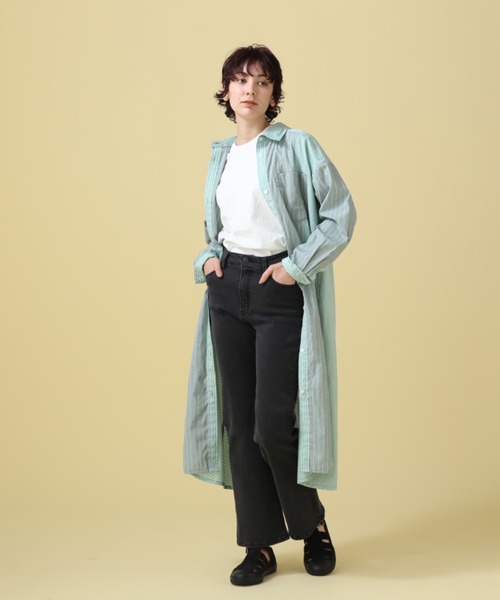 AVIREX シャツワンピース STRIPE SHIRT ONEPIECE/ ストライプ